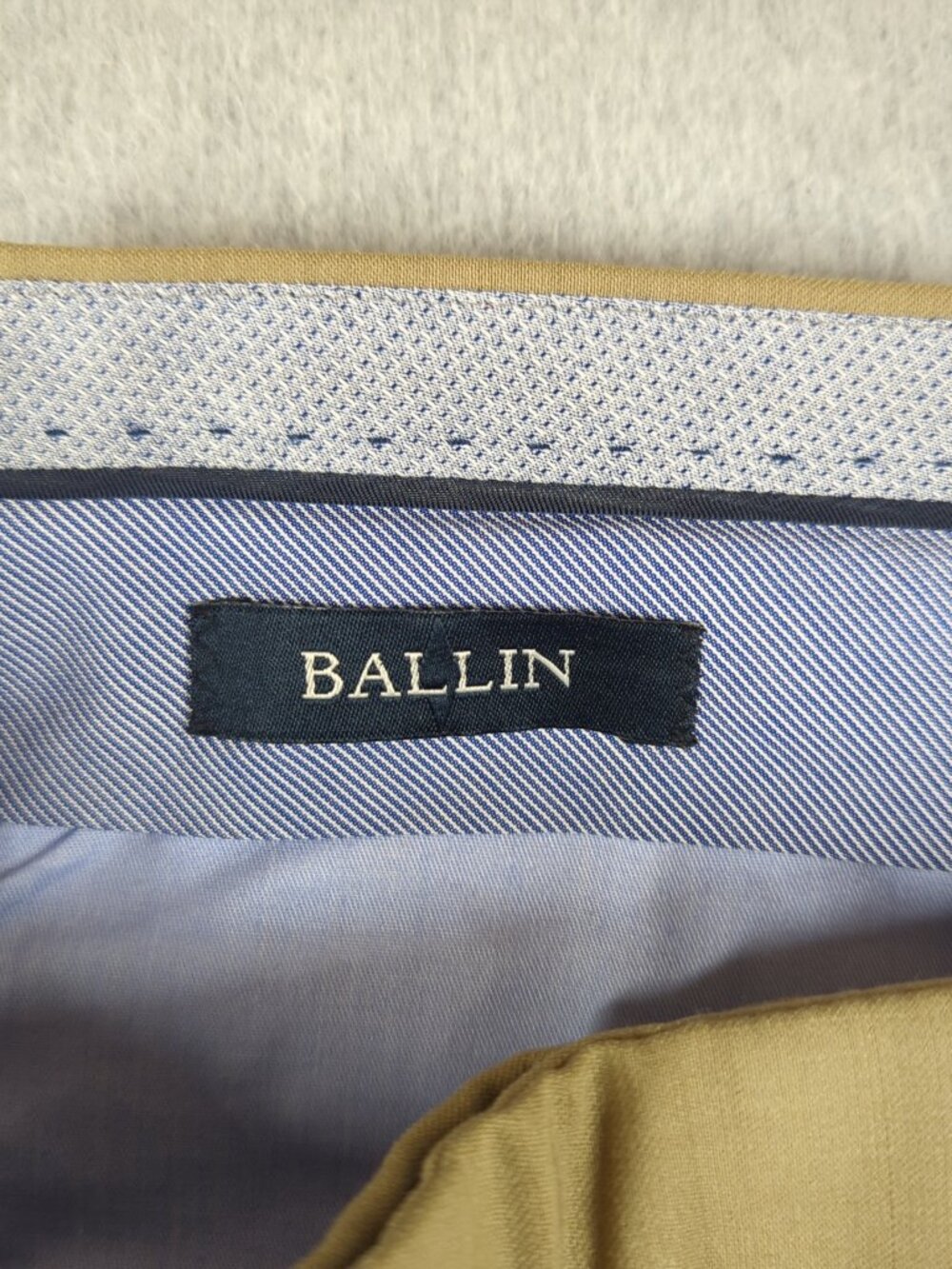 Ballin Dress Pants Men's 34x27 Tan Super 120's Wool Trousers Comfort EZE - Picture 2 of 10